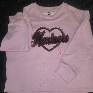 H&M Light Pink Kids Sweatshirt with Heart Design